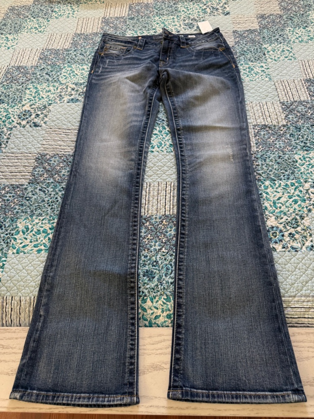 Miss Me Mid Rise Boot Dark Blue Flare Jeans